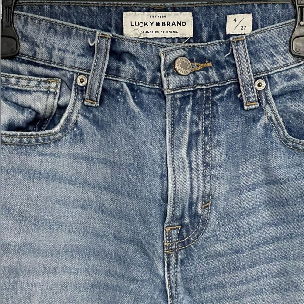 Embroidered Lucky Brand Jeans With Floral Design